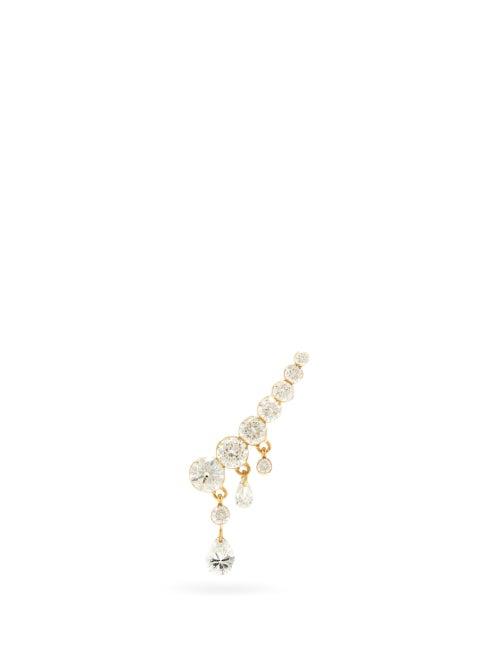 Matchesfashion.com Maria Tash - Crescendo Diamond & 18kt Gold Single Earring - Womens - Yellow Gold