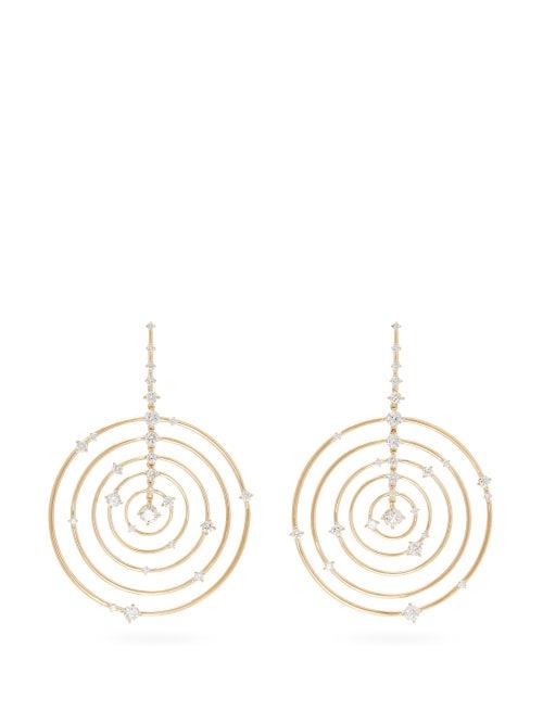 Matchesfashion.com Fernando Jorge - Troupe Diamond, Lapis & 18kt Gold Earrings - Womens - Gold