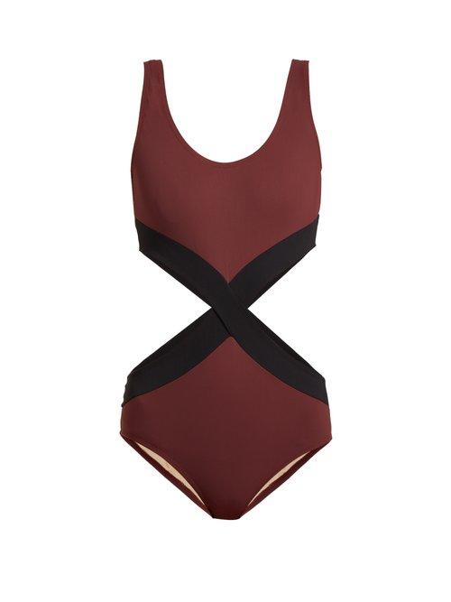Matchesfashion.com Zeus + Dione - Syimi Cut Out Swimsuit - Womens - Purple Multi