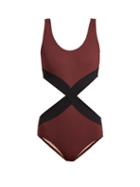 Matchesfashion.com Zeus + Dione - Syimi Cut Out Swimsuit - Womens - Purple Multi