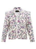 Isabel Marant - Janissae Detachable-sleeve Floral-print Jacket - Womens - White Multi