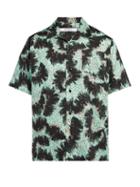 Matchesfashion.com Givenchy - Urchin Print Short Sleeved Cotton Shirt - Mens - Black Green