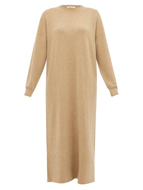 Matchesfashion.com Extreme Cashmere - No. 106 Weird Cashmere Blend Dress - Womens - Camel