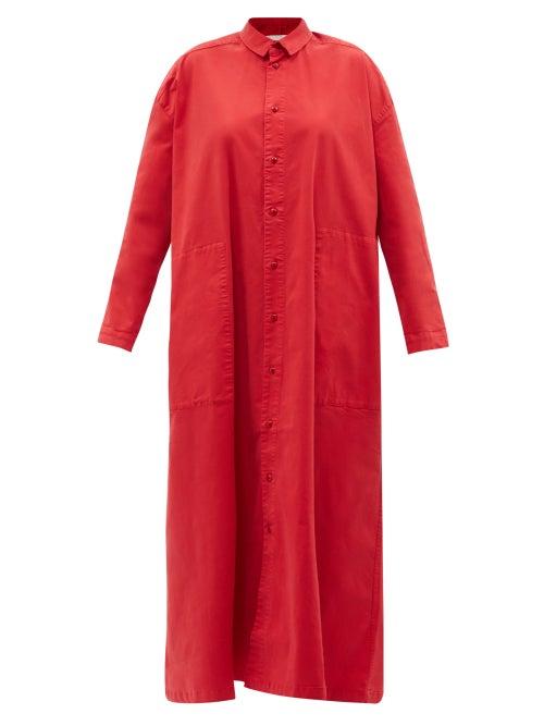 Toogood - The Draughtsman Cotton-twill Shirt Dress - Womens - Red
