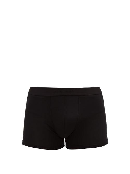 Zimmerli - 700 Pureness Stretch-jersey Boxer Briefs - Mens - Black