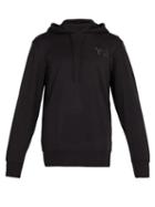 Matchesfashion.com Y-3 - Logo Print Hooded Cotton Sweatshirt - Mens - Black