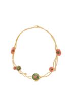 Matchesfashion.com Aurlie Bidermann - Athina Gold Plated Floral Necklace - Womens - Pink