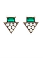 Nikos Koulis Diamond, Emerald & White-gold Earrings