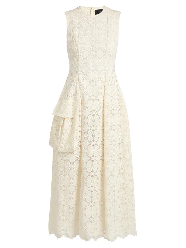 Simone Rocha Sleeveless Lace Midi Dress