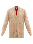 Burberry - Palena Tb-monogram Cardigan - Womens - Beige