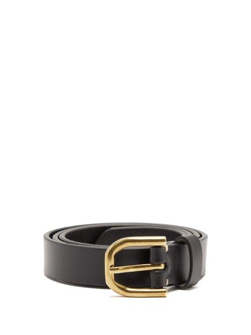 Matchesfashion.com Raey - Slim Bridle Leather Belt - Mens - Black