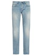 Matchesfashion.com Saint Laurent - Mid Rise Slim Leg Jeans - Mens - Blue