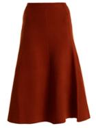 Joseph A-line Wool-blend Midi Skirt