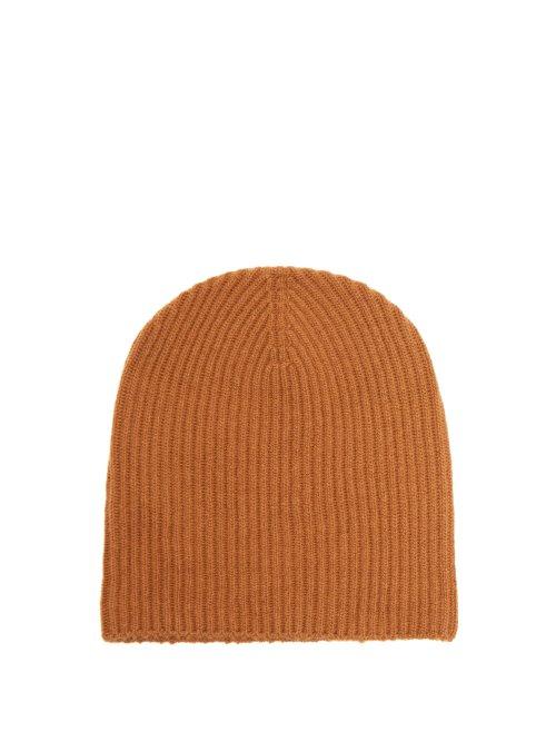 Matchesfashion.com Edward Crutchley - Ribbed Knit Cashmere Beanie Hat - Womens - Camel