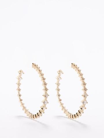 Lizzie Mandler - Clat Diamond & 18kt Gold Earrings - Womens - Yellow Gold