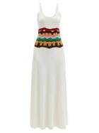 Gabriela Hearst - Sainz Crocheted-waist Ribbed Cashmere-blend Dress - Womens - Ivory Multi
