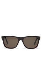 Matchesfashion.com Cartier Eyewear - D Frame Acetate Sunglasses - Mens - Light Grey