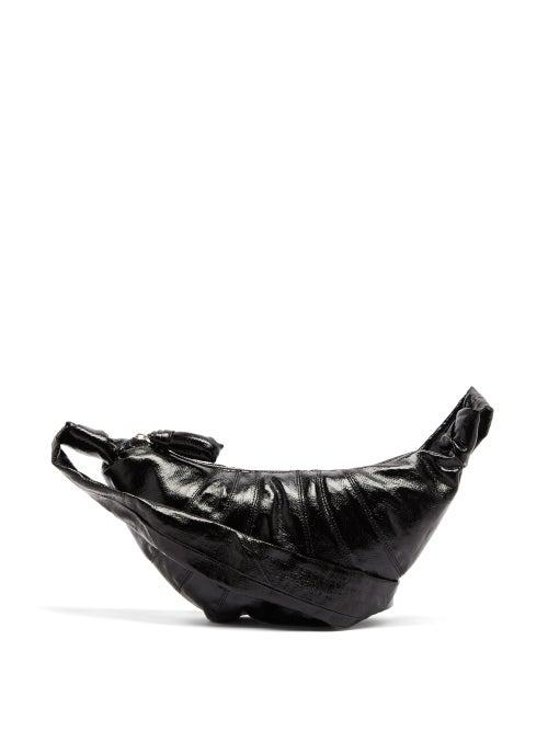 Matchesfashion.com Lemaire - Croissant Small Coated-canvas Bag - Womens - Black