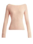 Matchesfashion.com Brock Collection - Kolbie Boat Neck Cashmere Blend Sweater - Womens - Light Pink