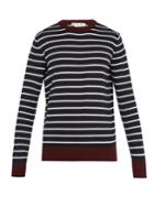 Marni Striped Crew-neck Wool-knit Sweater