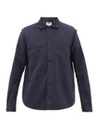 Matchesfashion.com Ymc - Doc Savage Cotton-blend Shirt - Mens - Navy
