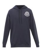2 Moncler 1952 - Logo-patch Cotton-jersey Hooded Sweatshirt - Mens - Navy