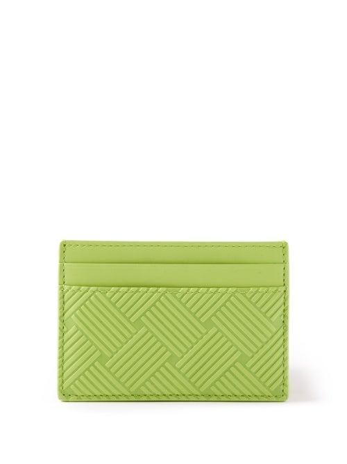 Bottega Veneta - Intrecciato-embossed Leather Cardholder - Mens - Green