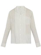 Matchesfashion.com Commas - Striped Cotton Blend Shirt - Mens - White Multi
