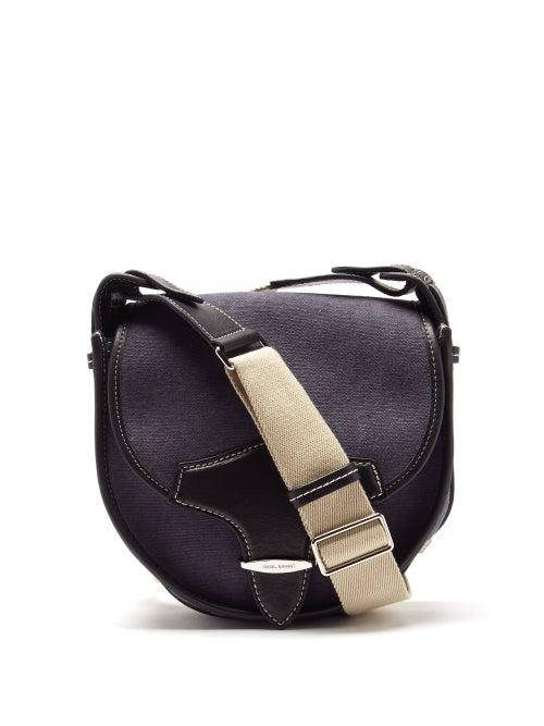 Matchesfashion.com Isabel Marant - Botsy Canvas And Leather Shoulder Bag - Womens - Black Multi