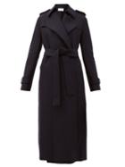 Matchesfashion.com Harris Wharf London - Double-breasted Wool Trench Coat - Womens - Navy