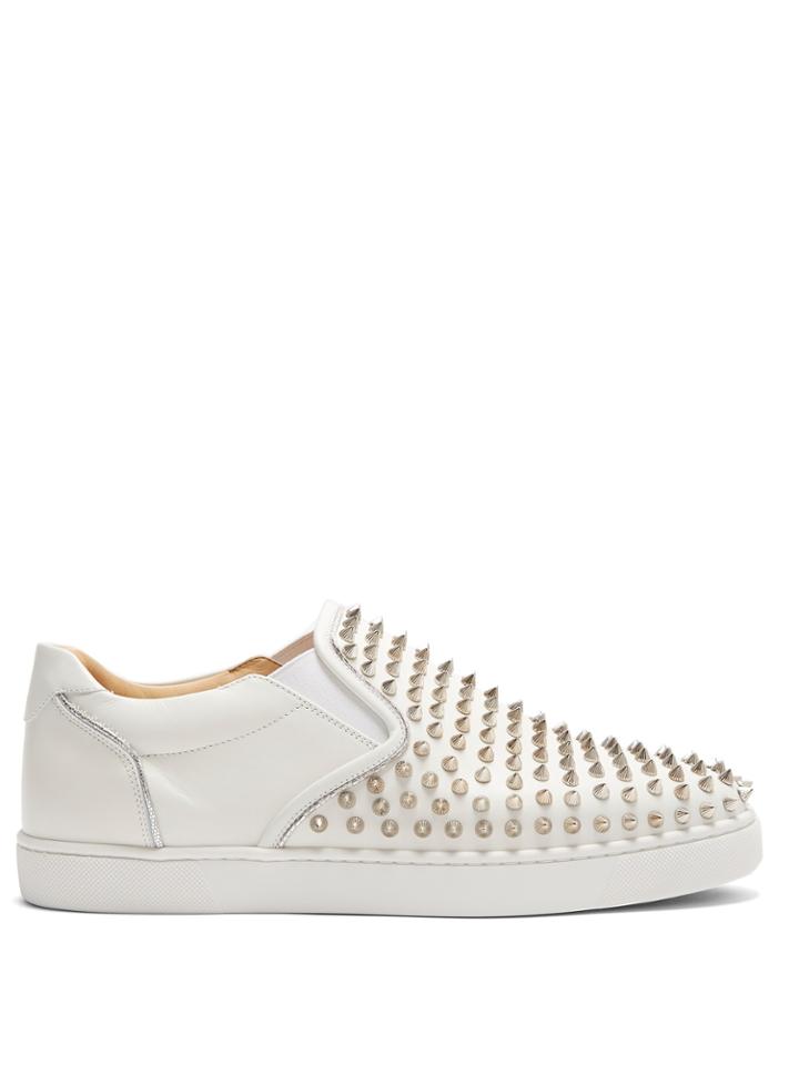 Christian Louboutin Sailor Boat Spike-embellished Slip-on Trainers