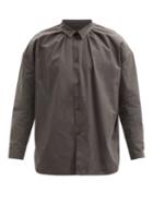 Toogood - Florist Textured Cotton-poplin Shirt - Mens - Dark Grey