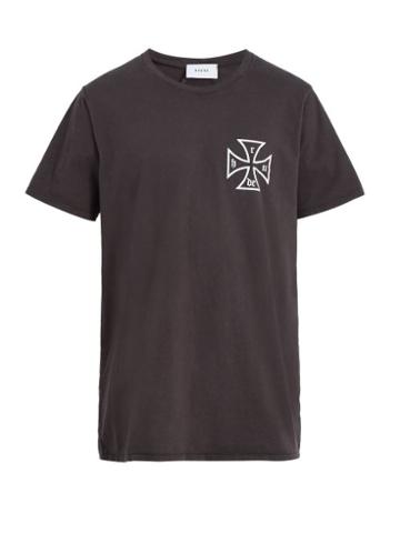 Matchesfashion.com Rhude - Logo Print Short Sleeved T Shirt - Mens - Black
