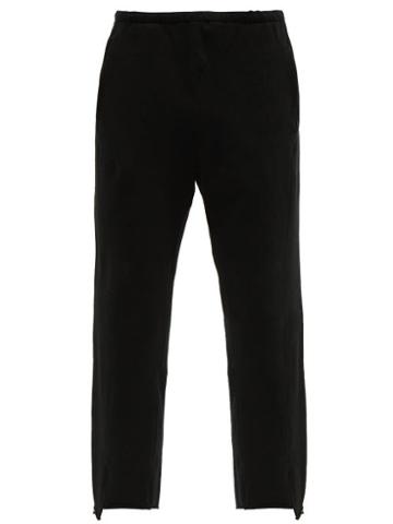 Kuro - Split-cuff Cotton-jersey Track Pants - Mens - Black