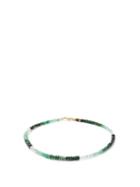 Jia Jia - Arizona Emerald & 14kt Gold Anklet - Womens - Green