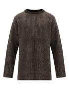 Matchesfashion.com Sasquatchfabrix - Polka-dot Mohair-blend Sweater - Mens - Grey