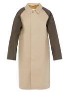 Matchesfashion.com Mackintosh - Single Breasted Bonded Cotton Overcoat - Mens - Beige
