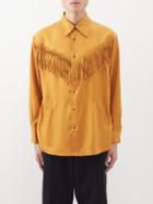 Noma T.d - Fringed-yoke Twill Shirt - Mens - Camel