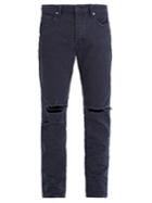 Neuw Ray Distressed Tapered-leg Jeans