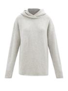 Raey - Oversized Knitted Cashmere Hooded Sweatshirt - Womens - Grey