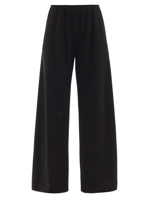 Matchesfashion.com The Row - Gala Wide-leg Jersey Trousers - Womens - Black