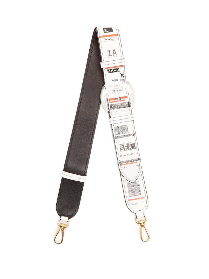 Maison Margiela Travel Ticket-print Leather Bag Strap