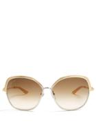 Cartier Eyewear Trinity Square-frame Metal Sunglasses