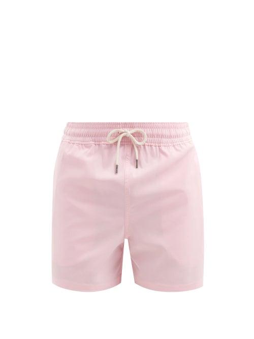 Matchesfashion.com Polo Ralph Lauren - Traveller Logo-embroidered Swim Shorts - Mens - Light Pink