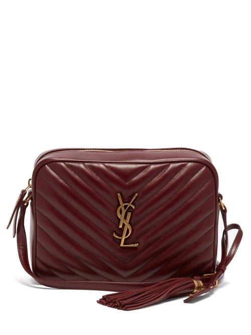 Matchesfashion.com Saint Laurent - Lou Quilted Leather Cross Body Bag - Womens - Burgundy