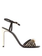 Lanvin Faux-pearl Embellished Suede Sandals