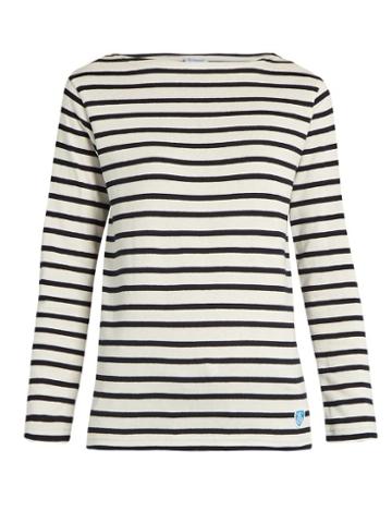 Orcival Breton-striped Cotton And Wool-blend Top
