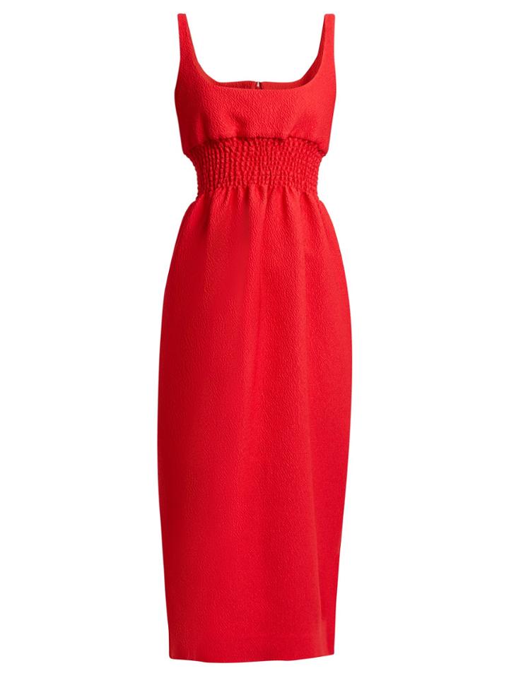 Emilia Wickstead Giovanna Shirred Cloqu Dress