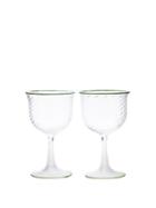 Matchesfashion.com Campbell-rey - X Laguna B Set Of Two Cosima Wine Glasses - Green Multi