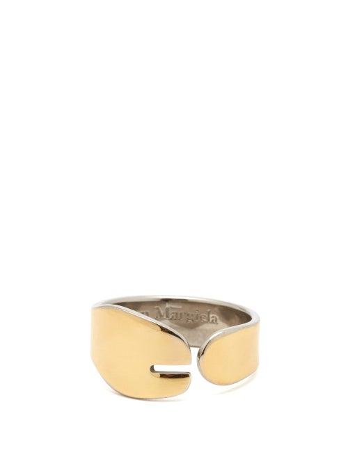 Matchesfashion.com Maison Margiela - Tabi-split Sterling-silver Ring - Mens - Yellow Gold